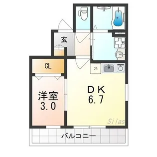 朝の春風とふんわりしっぽ【3階】の間取り