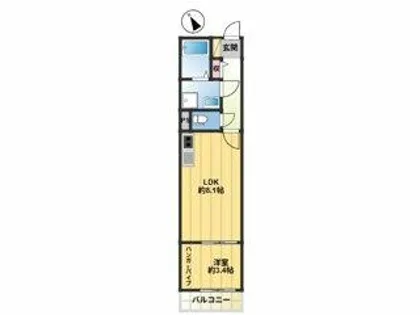 グリッター 香椎【202号室】の間取り