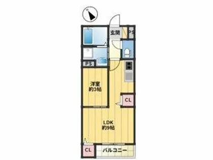 グリッター 香椎【302号室】の間取り