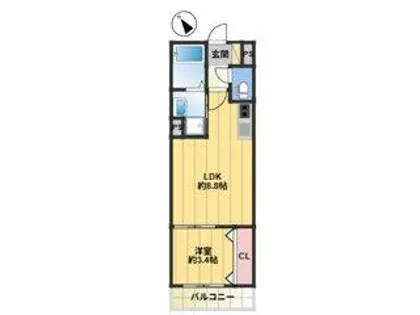 グリッター 香椎【306号室】の間取り