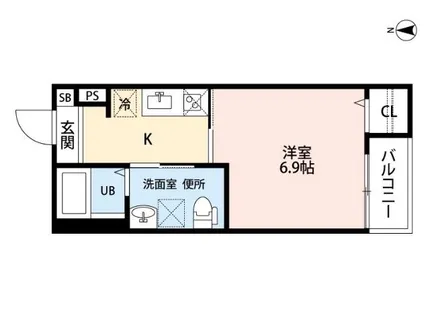 ハピネス八反【1階】の間取り