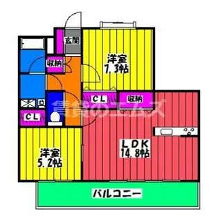 福岡県福岡市博多区井相田2丁目【マンション】の間取り
