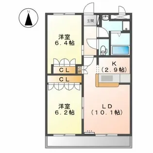 KOOL【3階】の間取り