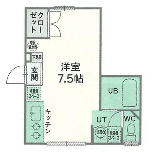 コーポサン【102号室】の間取り