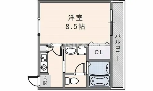 アデレード長田【107号室】の間取り