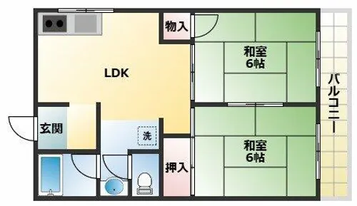 永田マンション【4階】の間取り
