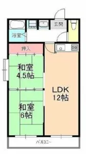 サワーハイツ萩原天神【4階】の間取り