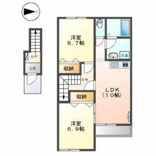 ハッピーヒル【2階】の間取り