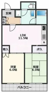 千里ピュアーライフ【6階】の間取り