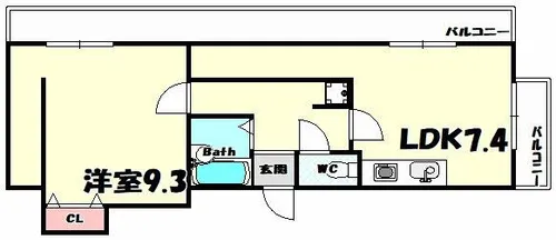 ときわ上筒井レクラン【4階】の間取り