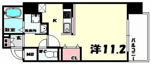 プライムレジデンス神戸・県庁前【6階】の間取り