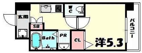 スプランディッド元町山手【3階】の間取り