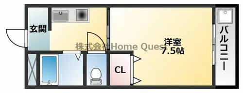 Parfait俊徳道【2階】の間取り