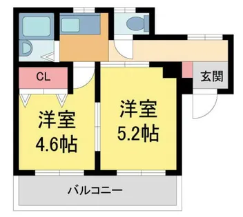 オリーブハイツ【102号室】の間取り