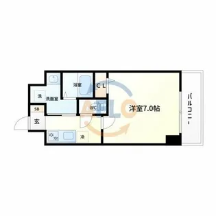 ブランシエスタ都島通【6階】の間取り