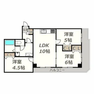 ハイネス天王寺【503号室】の間取り