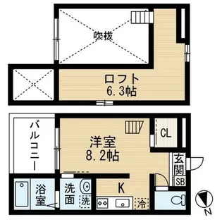 ロワール名古屋【2階】の間取り