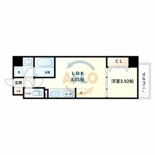 オルフェア都島【2階】の間取り