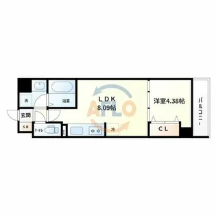 1LDKの間取り画像