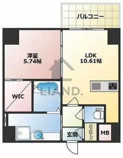 CREST西新【802号室】の間取り