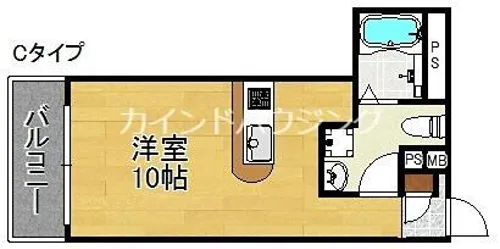 フェリオ南津守【2階】の間取り