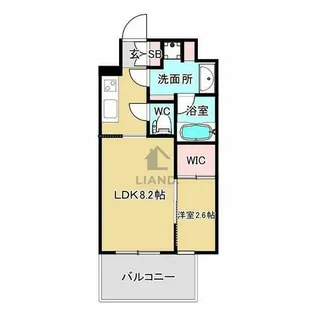 Alivis六本松【202号室】の間取り