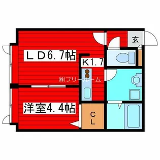 エル・ジェム月寒東【103号室】の間取り