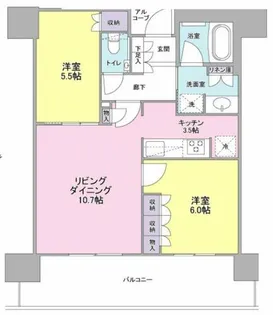 ザ・パークハウス中之島タワー【15階】の間取り