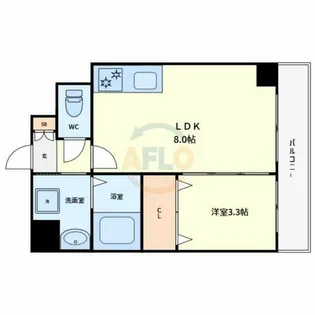 スプランディッド堺東【9階】の間取り