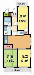 io甲子園I番館【3階】の間取り