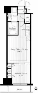 北浜プライマリーワン【7階】の間取り