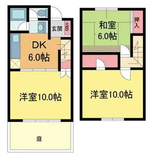 兵庫県西宮市桜町【テラスハウス】の間取り