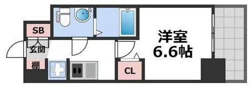 エグゼ大阪CITYアインツ【8階】の間取り