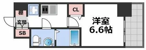 エグゼ大阪CITYアインツ【9階】の間取り