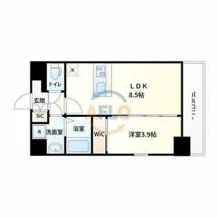 エスリードレジデンス梅田マークス【8階】の間取り