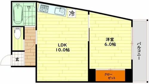 ウスヰマンション【3階】の間取り