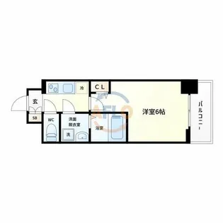 エスリード ザ・カレント大阪【4階】の間取り