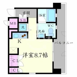 セイワパレス夕陽丘【10階】の間取り