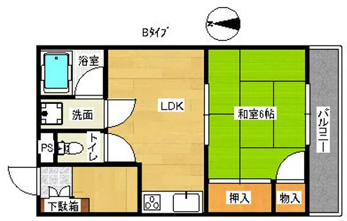 カーサ粉浜【3階】の間取り