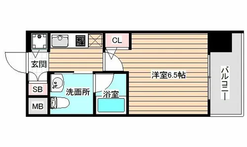 エスライズ堂島川【11階】の間取り