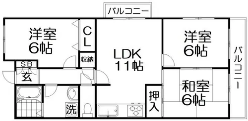 HIKO壱番館【4階】の間取り