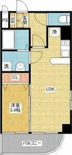 フロンテ中村公園【3階】の間取り