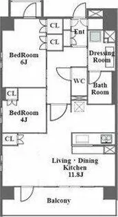 ラ ヴィータ葵【7階】の間取り