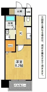 アクシオ北九州【9階】の間取り