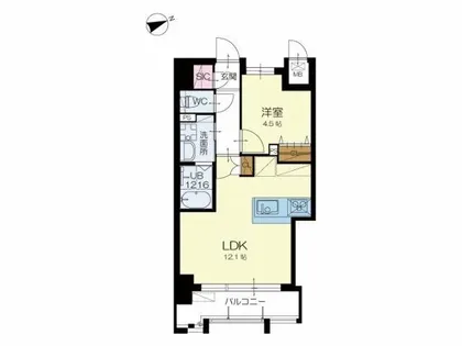 アースコートY’sシティ室町【10階】の間取り