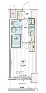 エステムコート名古屋金山ミッドクロス【8階】の間取り
