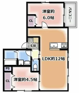 Amour fleurir 若竹【2階】の間取り