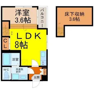 エスパシオ烏森【1階】の間取り