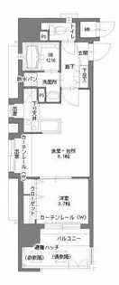 アクタス博多Vタワー【2階】の間取り