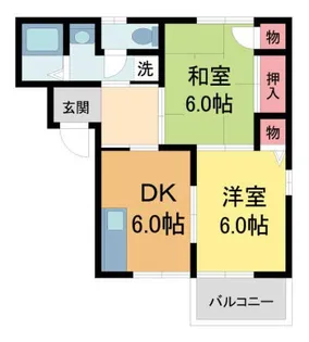 クリアスカイ8 B棟【2階】の間取り